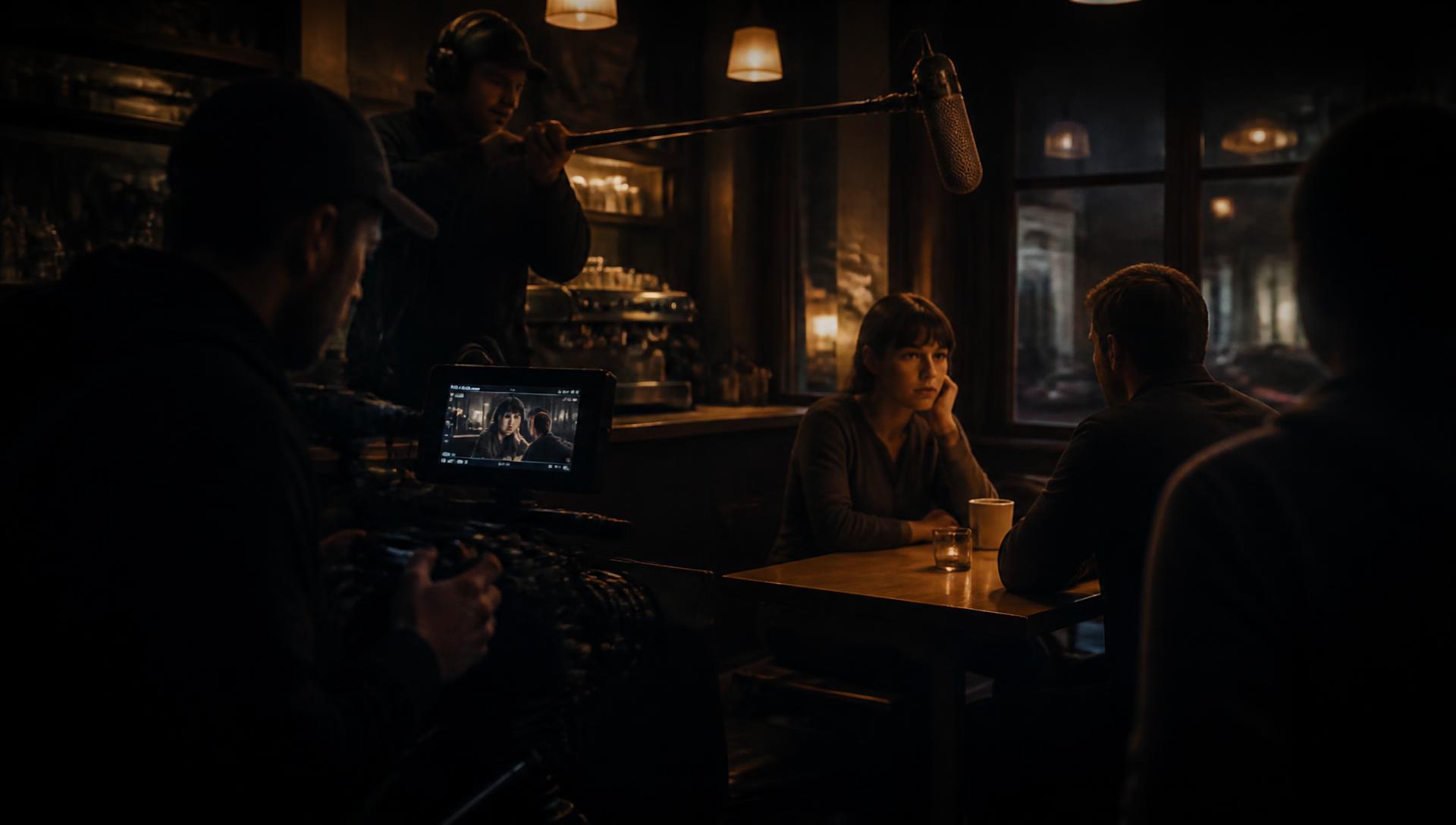 Blackout Agency crew filming a café interior